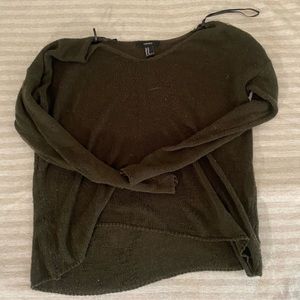 knitted sweater,dark green,cute